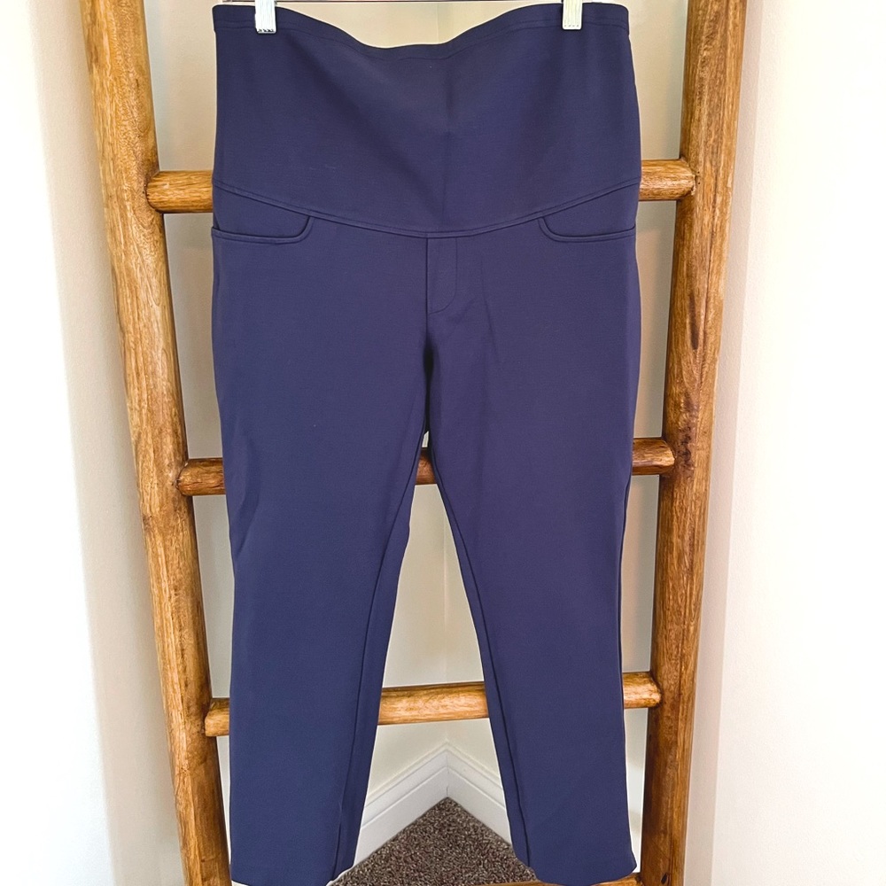 Nior Blue Maternity Straight Leg Pants